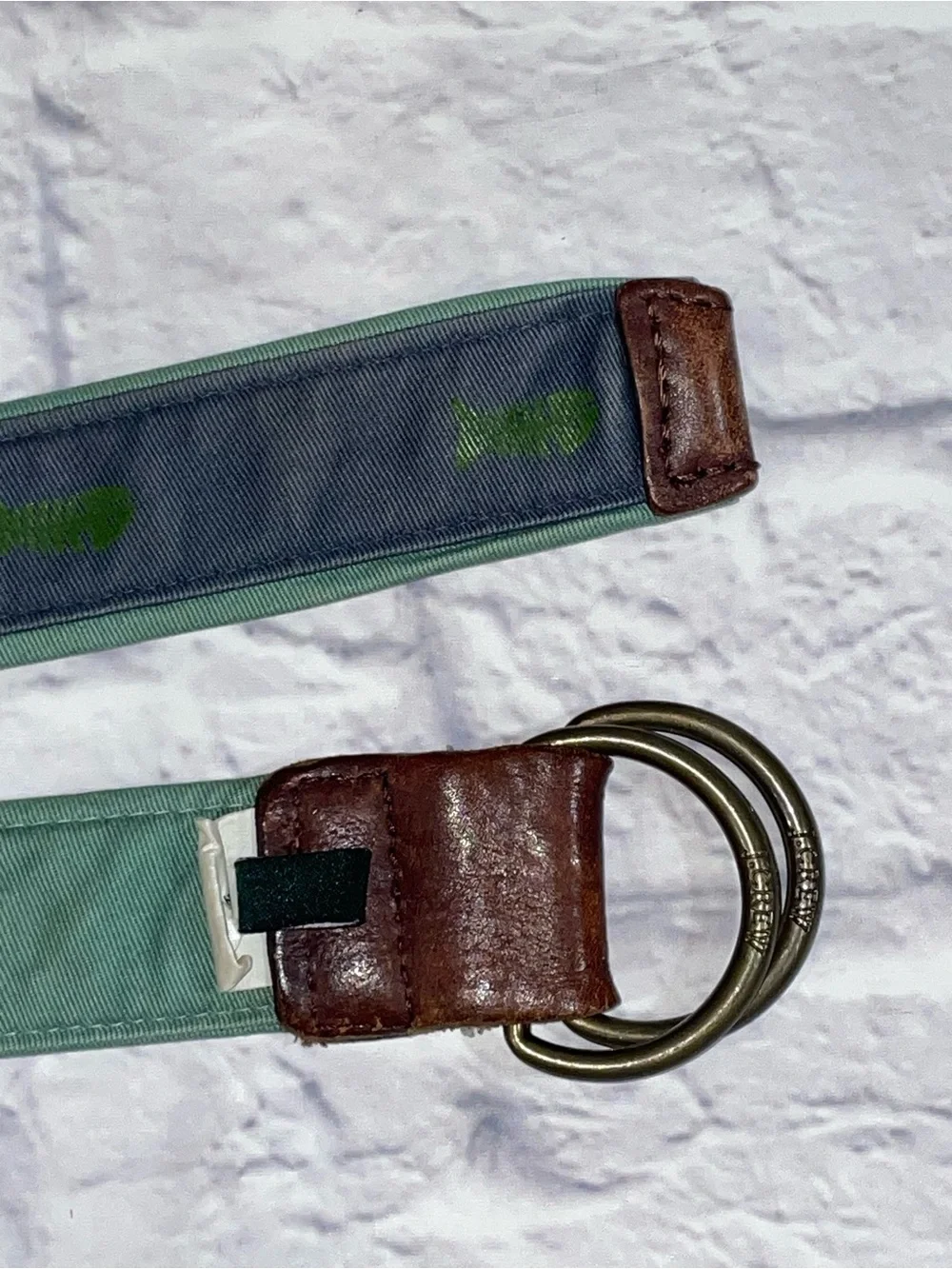 J. Crew Vintage Canvas Leather Trim Belt. Small/Medium
